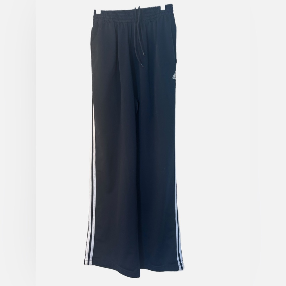 Adidas Men’s Navy 3 Stripe Track Pants Joggers Size M Athletic